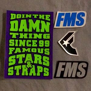 FAMOUS STARS & STRAPS 4 Stickers Assortment combo